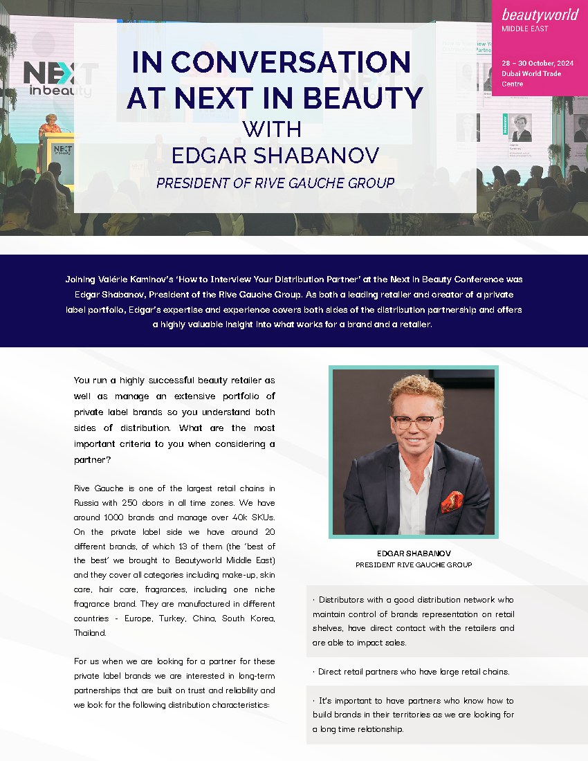 Next in Beauty, In Conversation with Edgar Shabanov: page 1 of 3