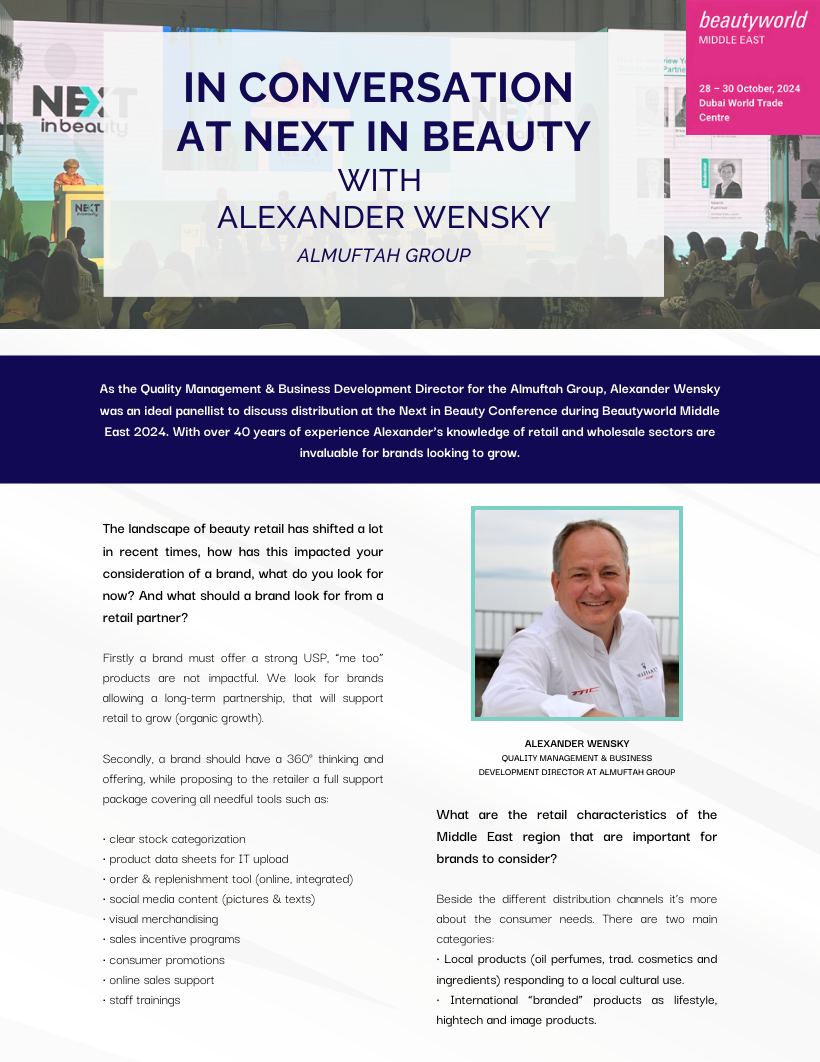 Next in Beauty, In Conversation with Alexander Wensky: page 1 of 2