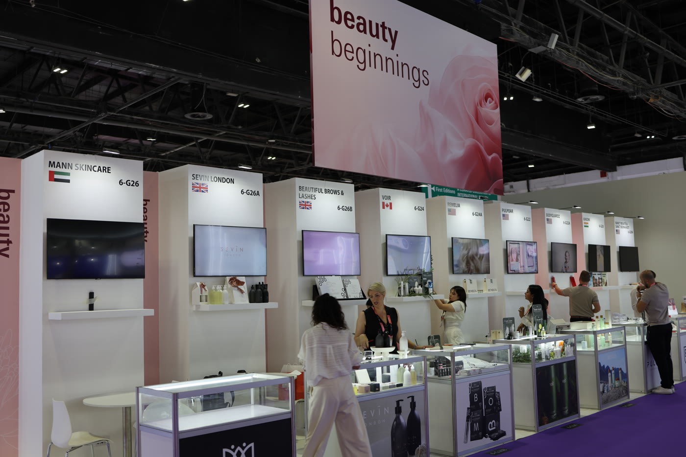 The Beauty Beginnings pavilion at Beautyworld Middle East