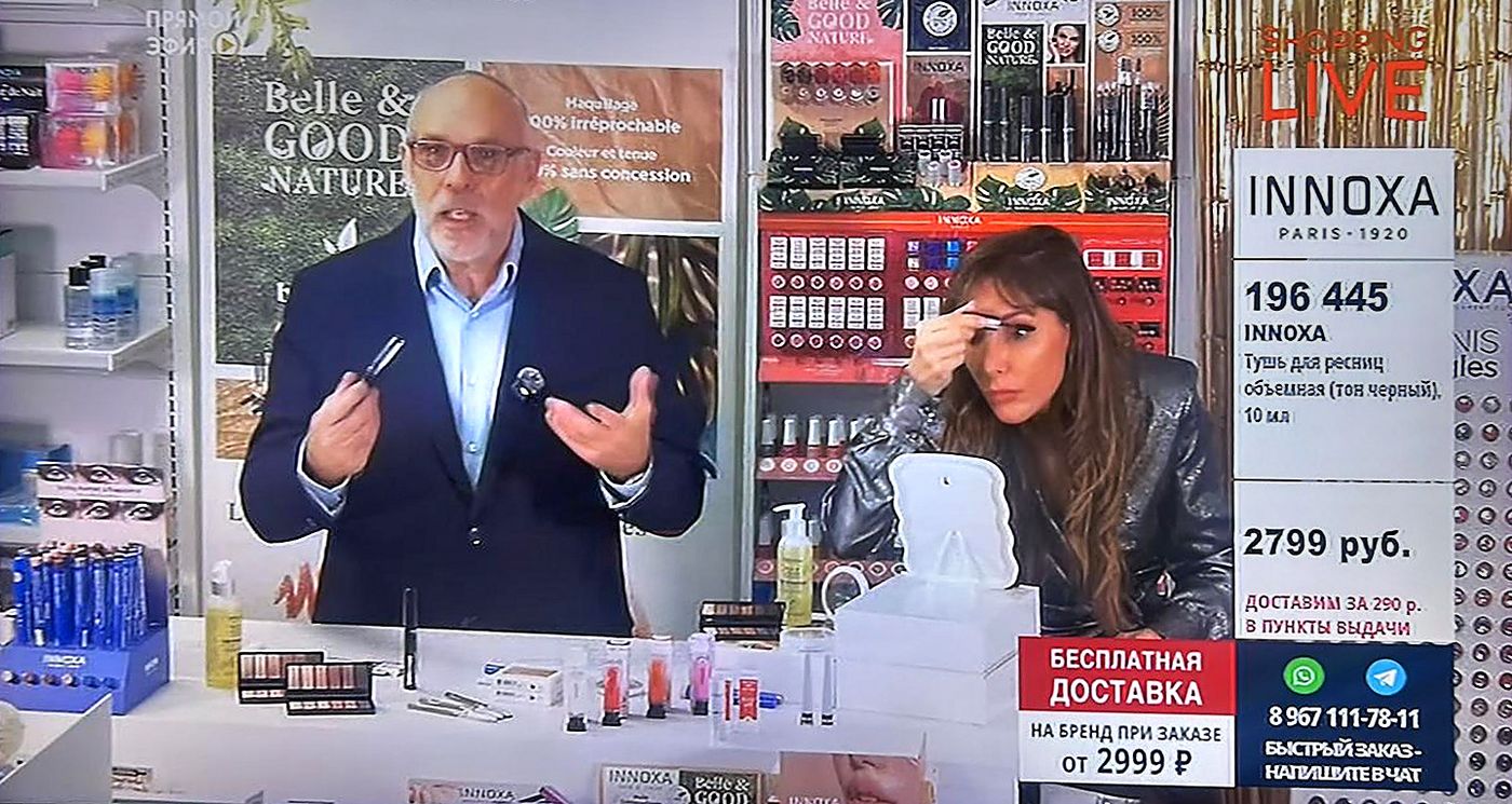 Brand owner Gérard Courtial presenting the range on air